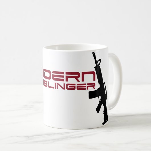 Moderne Gunslinger-Tasse von US-Zoll Kaffeetasse (VorderseiteRechts)