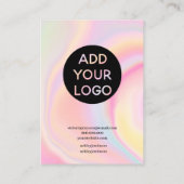 Moderne, gürtelförmige Ohrring-Darstellung Visitenkarte (Rückseite)