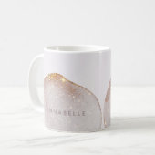 Moderne gürtelgoldene Aquarellformen, einfach eleg Kaffeetasse (Vorderseite Links)