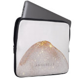 Moderne gürtelgoldene Aquarellformen, einfach eleg Laptopschutzhülle (Vorne Rechts)