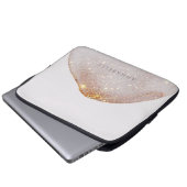 Moderne gürtelgoldene Aquarellformen, einfach eleg Laptopschutzhülle (Vorne Knopf)