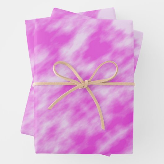 Moderne, gürtelrosa, abstrakte gefärbte Krawatte Geschenkpapier Set (Beispiel)