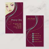 Moderne Haar-Stylist-Salon-Geschäfts-Karte Visitenkarte (Vorne/Hinten)