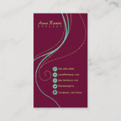 Moderne Haar-Stylist-Salon-Geschäfts-Karte Visitenkarte (Rückseite)