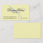 Moderne Haar-Stylist-Schere Visitenkarte (Vorne/Hinten)