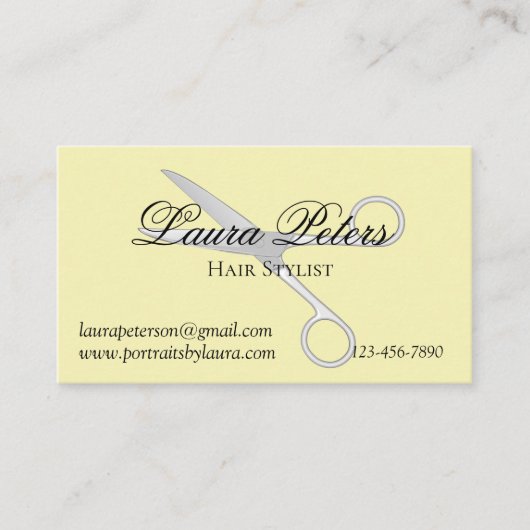 Moderne Haar-Stylist-Schere Visitenkarte (Vorderseite)