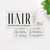 Moderne Haarbilderungen Aftercare Business Card (Schreibtisch)