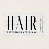 Moderne Haarbilderungen Aftercare Business Card (Vorderseite)
