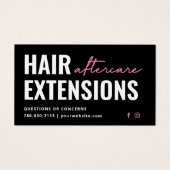 Moderne Haarbilderungen Aftercare Business Card (Vorderseite)