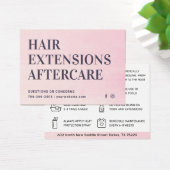 Moderne Haarbilderungen Aftercare Business Card (Schreibtisch)