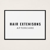 Moderne Haarbilderungen Aftercare Business Card (Vorderseite)