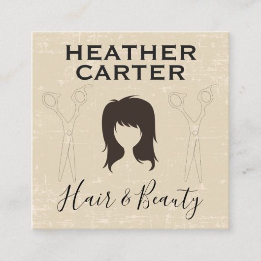 Moderne Haare und Schönheit | Salon Terminkarte (Vorderseite)