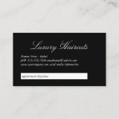 Moderne Haarstühle Terminkarte (Rückseite)