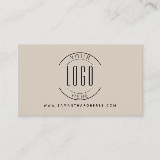 Moderne Haarstühle und Beige. Visitenkarte (Vorderseite)