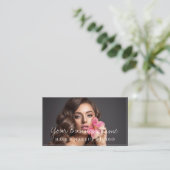 Moderne Haarstylistin-Fotos Visitenkarte (Stehend Vorderseite)