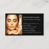 Moderne Haarstylistin-Fotos Visitenkarte (Rückseite)