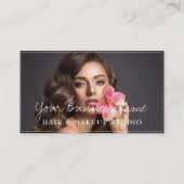 Moderne Haarstylistin-Fotos Visitenkarte (Vorderseite)