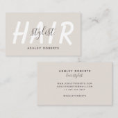 Moderne Haarstylistin, hell Visitenkarte (Vorne/Hinten)