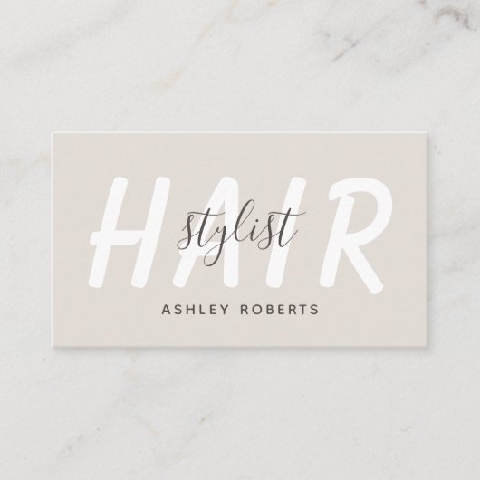 Moderne Haarstylistin, hell Visitenkarte (Vorderseite)