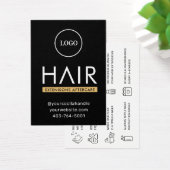 Moderne Haarverlängerung Aftercare Advice Card (Schreibtisch)