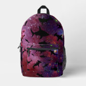 Moderne Hai Gradienten Kosmos Weltraum Galaxie Jun Bedruckter Rucksack (Vorderseite)