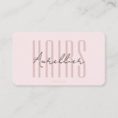 Moderne Hair Stylist Ästhetik Pink Friseurin Visitenkarte (Vorderseite)