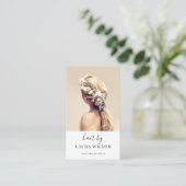 Moderne Hair Stylist Foto Business Card Visitenkarte (Stehend Vorderseite)