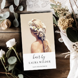 Moderne Hair Stylist Foto Business Card Visitenkarte