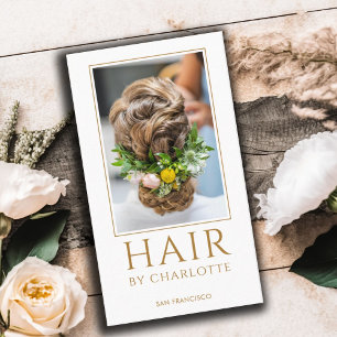 Moderne Hair Stylist Foto Business Card Visitenkarte