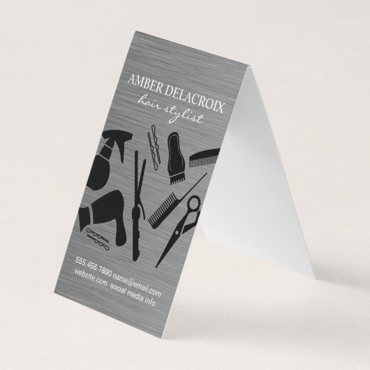Moderne Hair Stylist Visitenkarten (Vorderseite)