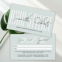 Moderne Hairstylist-Schrift-Typografie blau