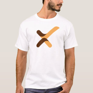 Moderne Häkchen-Buchstabe X-Monogramm T-Shirt