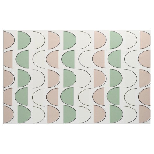Moderne Halb-Monde-Fabrik Mitte des Jahrhunderts Stoff (Yard (91,4 cm))