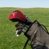 moderne Halb-rot-Golfer-Monogramm Golf Headcover (In SItu)