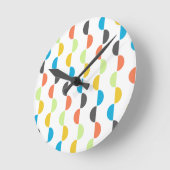 Moderne Halbkreise des mittleren Jahrhunderts Runde Wanduhr (Winkel)