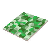 Moderne Halbkreise Muster Jade grün Fliese (Seite)