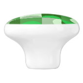 Moderne Halbkreise Muster Jade grün Keramikknauf (Seitenansicht)
