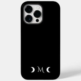 Moderne Halbmonde Schwarz-Weiß-Monogramm iPhone 16 Hülle