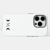 Moderne Halbmonde Schwarz-Weiß-Monogramm Case-Mate iPhone Hülle (Rückseite (Horizontal))