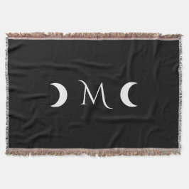 Moderne Halbmonde Schwarz-Weiß-Monogramm Decke