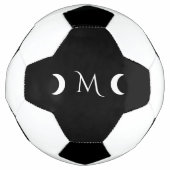 Moderne Halbmonde Schwarz-Weiß-Monogramm Fußball (Vorderseite)