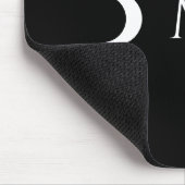 Moderne Halbmonde Schwarz-Weiß-Monogramm Mousepad (Ecke)