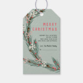 Moderne Halbweihnachtskriege grüne Darstellung Geschenkanhänger (Vorderseite)