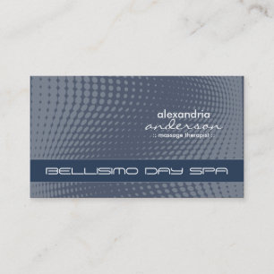 Moderne Halftone Dots Custom Business Cards (blau) Visitenkarte
