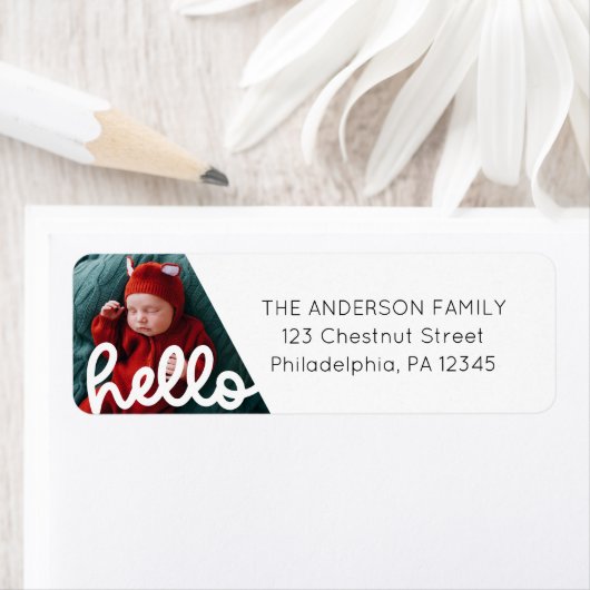 Moderne Hallo Geburtserklärung mit Foto Return (Insitu)