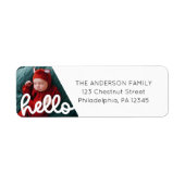 Moderne Hallo Geburtserklärung mit Foto Return (Vorne)