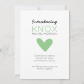 Moderne Hallo Geburtserklärung mit Fotokarte (Rückseite)