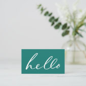 Moderne "Hallo"-Schrift Visitenkarte (Stehend Vorderseite)