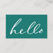 Moderne "Hallo"-Schrift Visitenkarte (Vorderseite)
