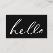 Moderne "Hallo"-Schrift Visitenkarte (Vorderseite)